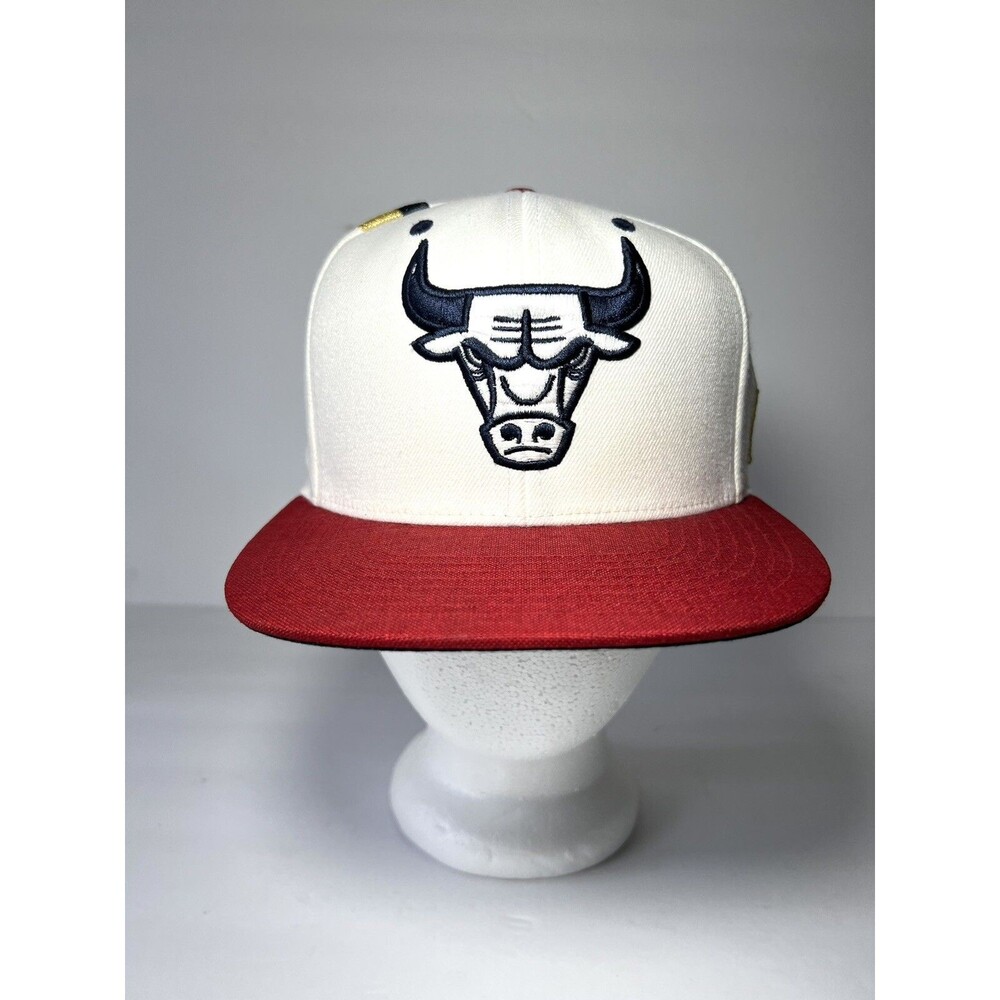 CHICAGO BULLS Mitchell & Ness Snapback NBA Hat American Flag on Side RARE